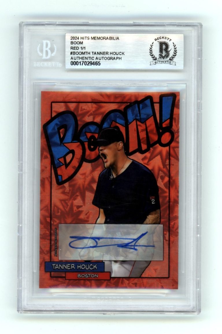 Tanner Houck 2024 Hits Memorabilia BOOM Red #1/1 Signed BGS BAS Auto Red Sox