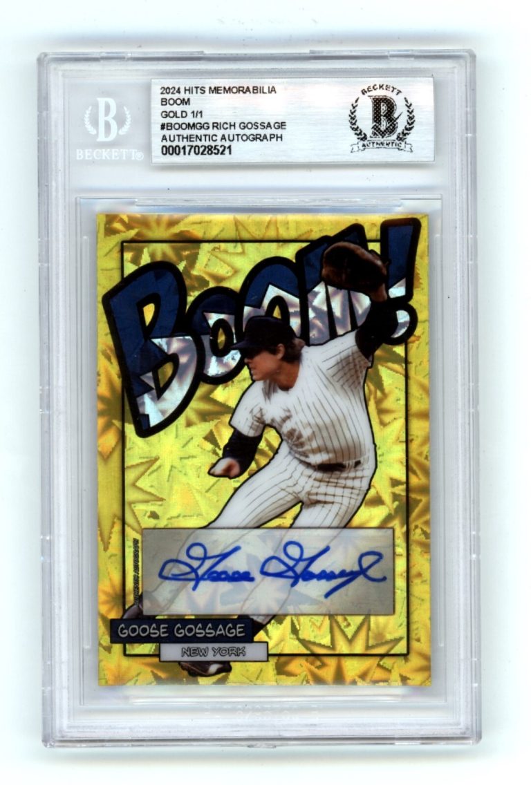 Goose Gossage 2024 Hits Memorabilia BOOM Gold #1/1 Signed BGS BAS Auto Yankees