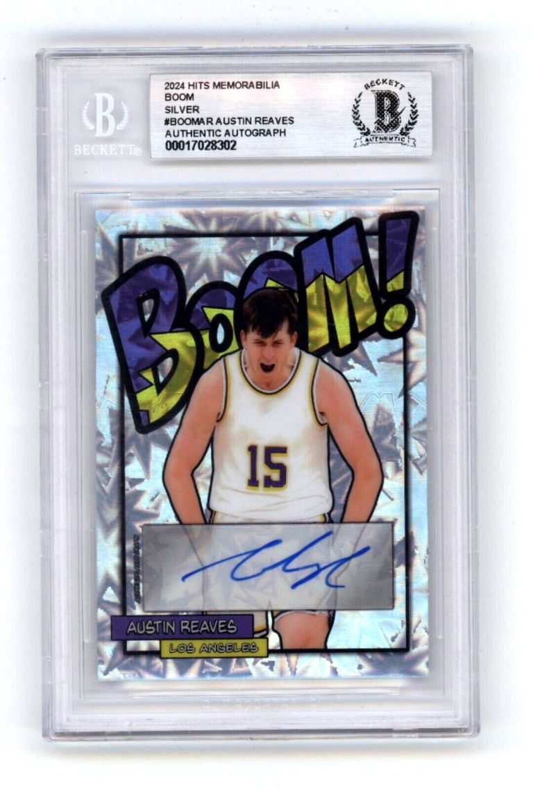Austin Reaves 2024 Hits Memorabilia BOOM Silver #/20 Signed BGS BAS Auto Lakers