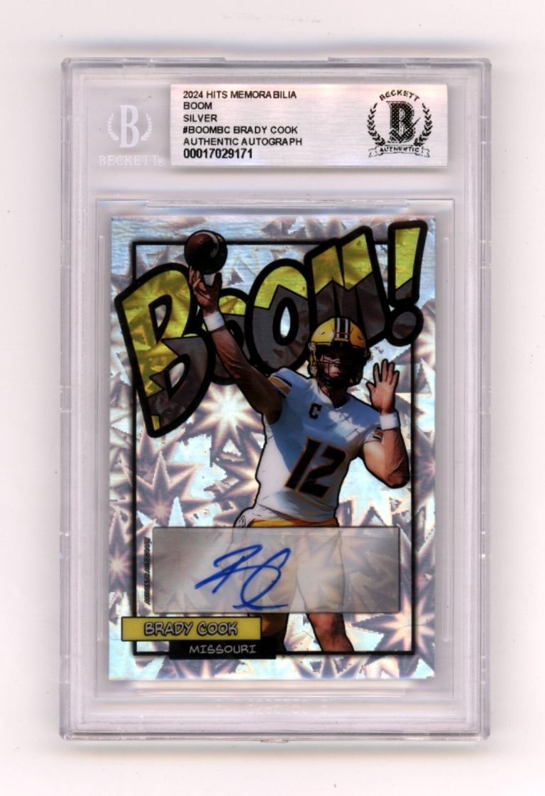 Brady Cook 2024 Hits Memorabilia BOOM Silver #/12 Signed BGS BAS Auto Missouri