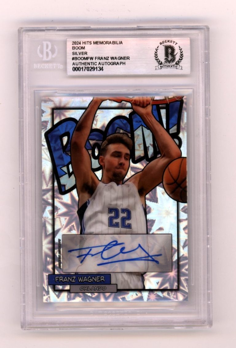Franz Wagner 2024 Hits Memorabilia BOOM Silver #/22 Signed BGS BAS Auto Magic