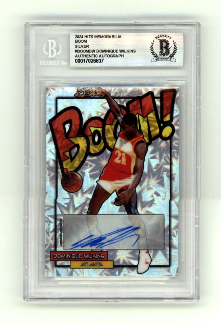 Dominique Wilkins 2024 Hits Memorabilia BOOM Silver Signed BGS BAS Auto Hawks