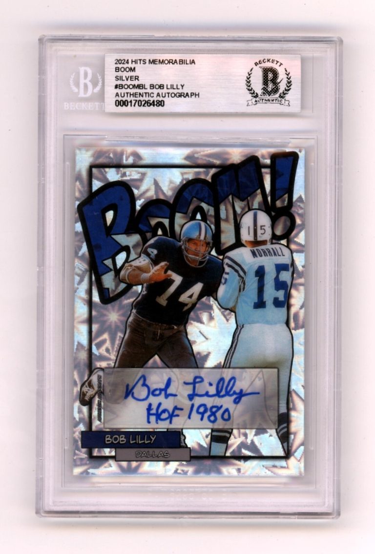 Bob Lilly 2024 Hits Memorabilia BOOM Silver Signed BGS BAS Auto HOF 1980 Insc.