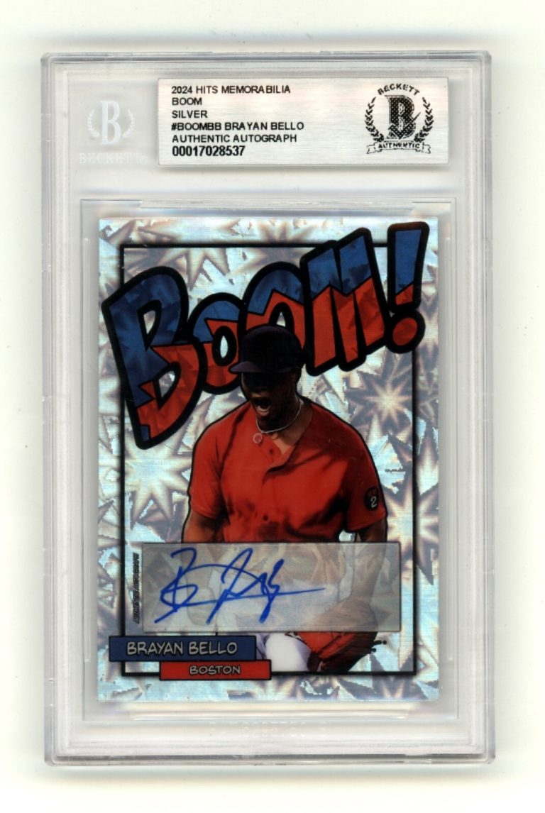 Brayan Bello 2024 Hits Memorabilia BOOM Silver Signed BGS BAS Auto Red Sox