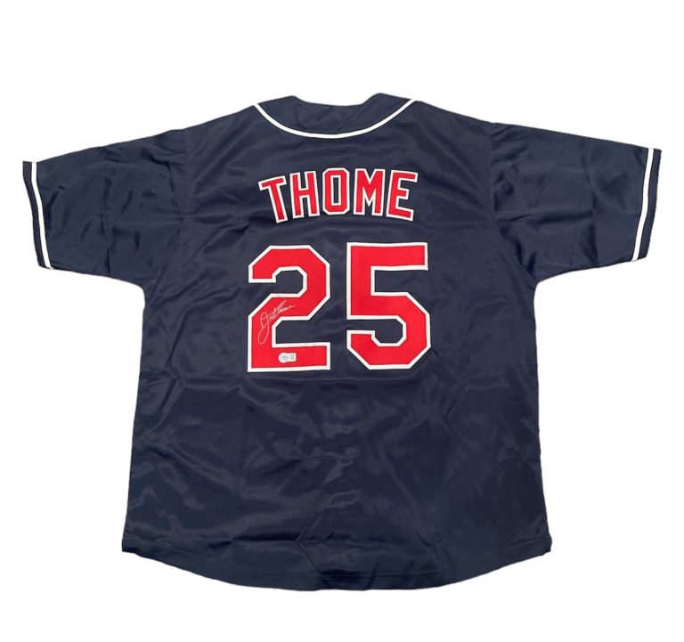 Jim Thome Signed Cleveland Custom Jersey Beckett Witness BAS COA