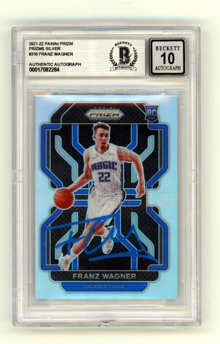 Franz Wagner 2021-22 Panini Prizm Silver #310 Rookie RC Signed BAS BGS 10 Auto