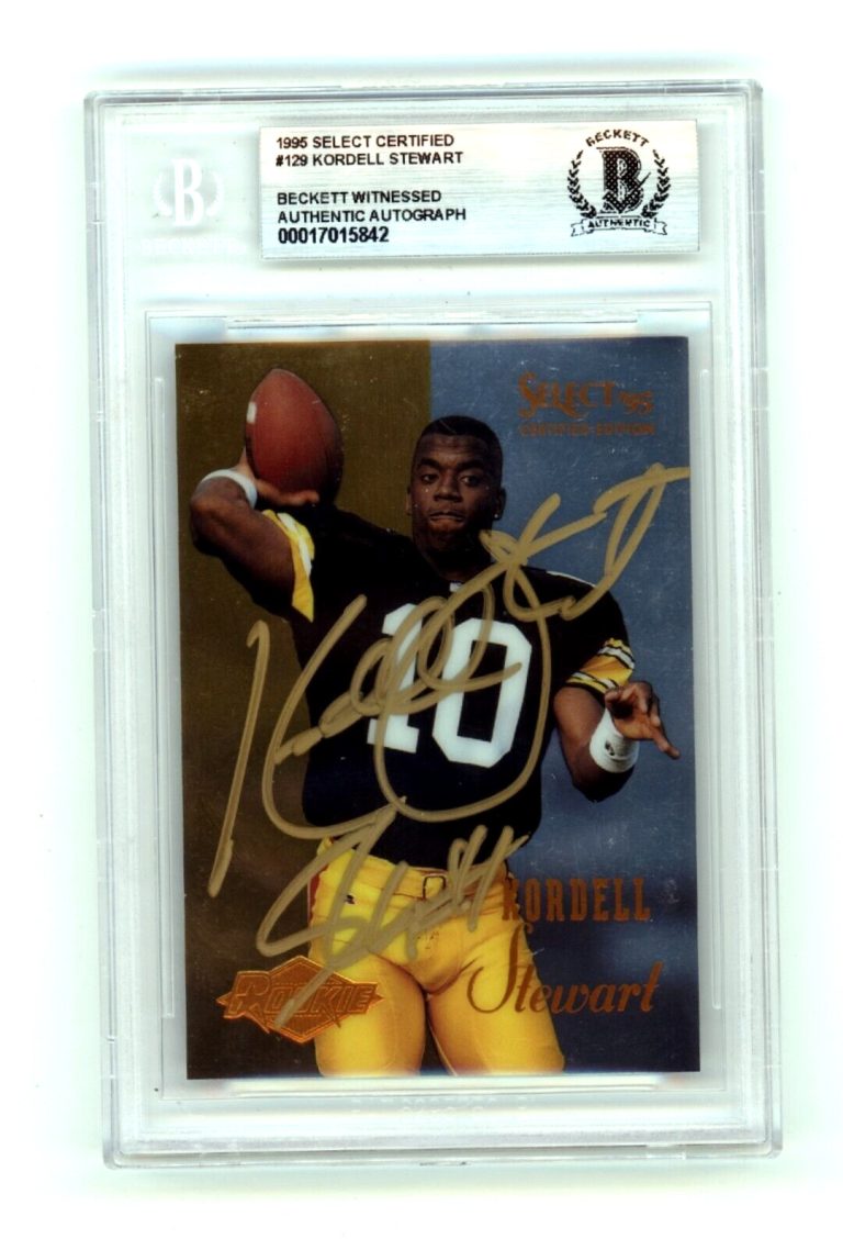 Kordell Stewart 1995 Select Certified 129 Slash Ins RC Signed BGS Authentic Auto