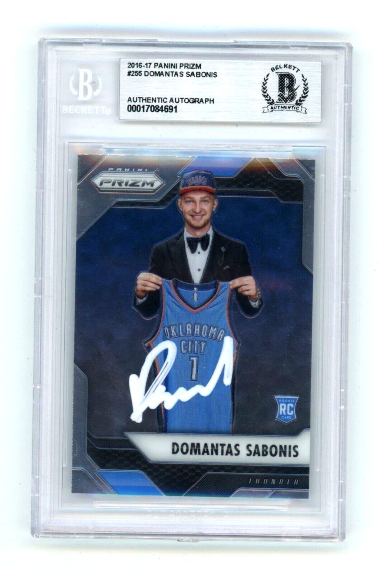 Domantas Sabonis 2016-17 Panini Prizm #255 RC Signed Beckett BAS BGS Auth Auto
