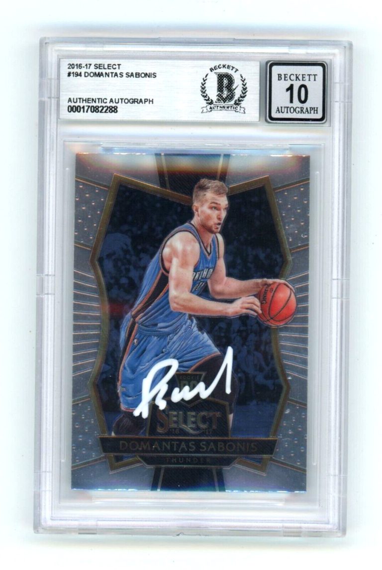 Domantas Sabonis 2016-17 Select #194 Rookie RC Signed Beckett BAS BGS 10 Auto