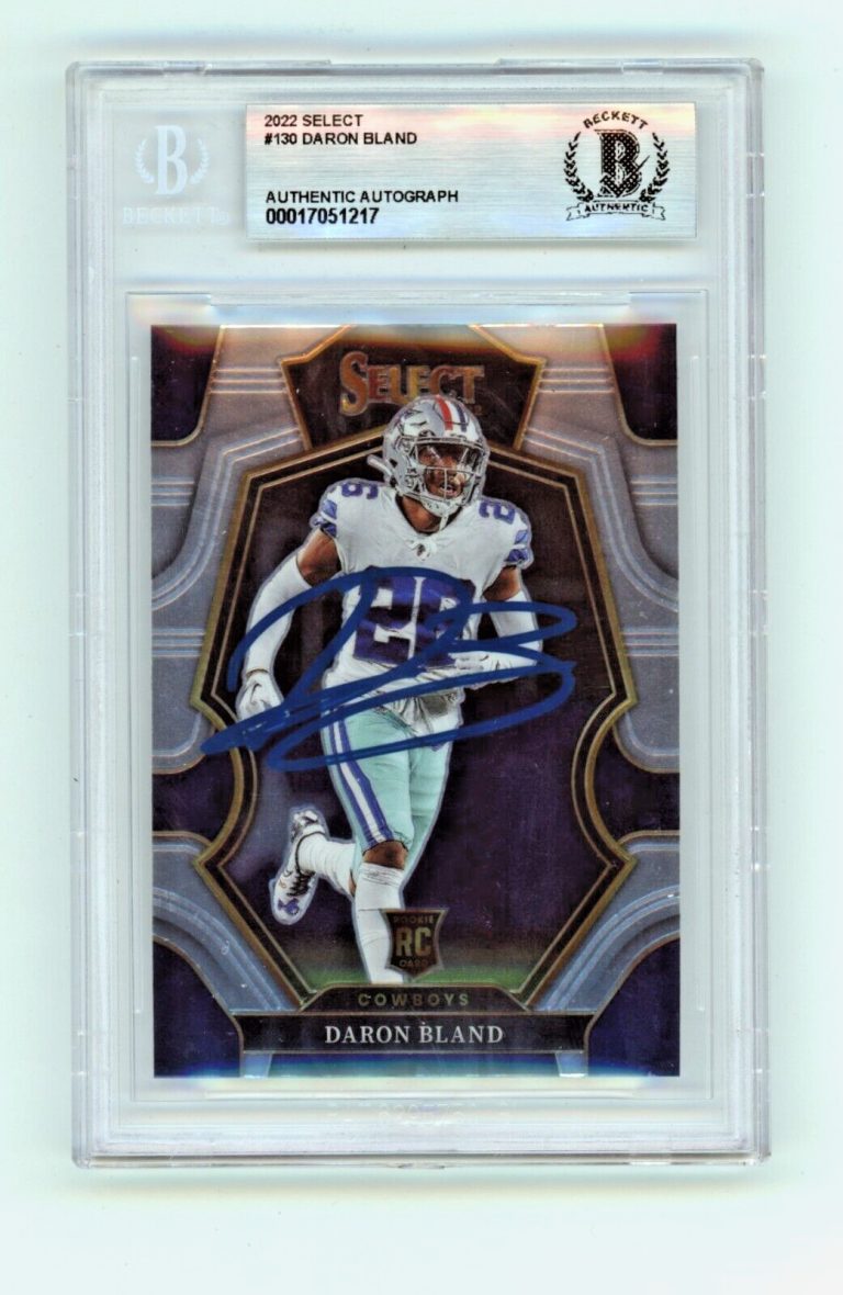 Daron Bland 2022 Panini Select 130 Premier Level Signed RC BGS Authentic Auto