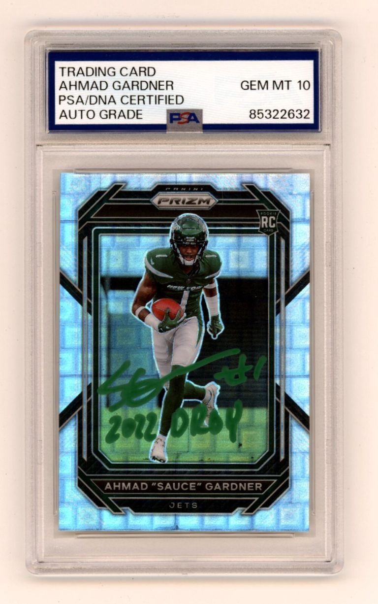 Ahmad Sauce Gardner 2022 Panini Prizm 341 Pandora /400 RC Ins Signed PSA 10 Auto