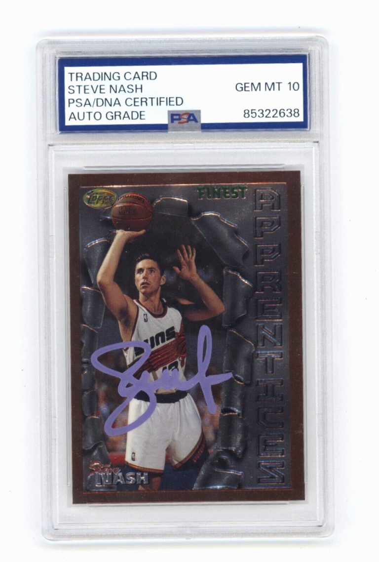 Steve Nash 1996-97 Topps Finest #75 Rookie RC PSA 10 Auto Phoenix Suns HOF