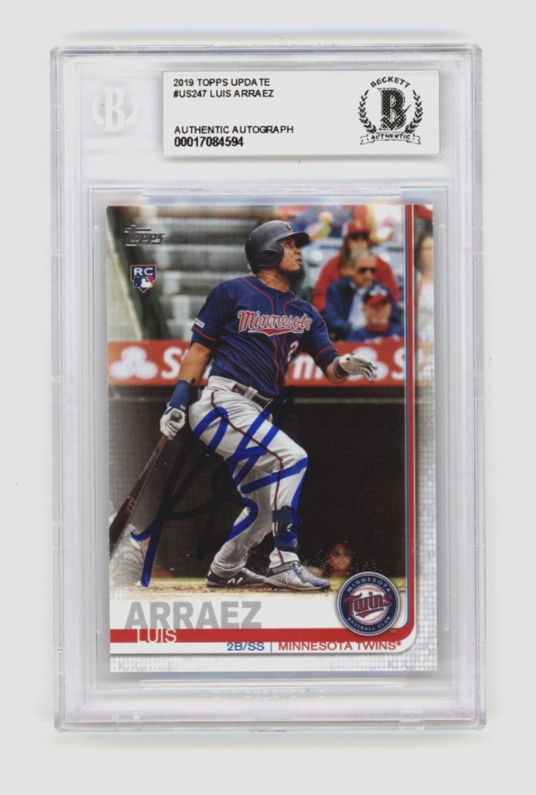 Luis Arraez 2019 Topps Update #US247 Rookie RC Signed Beckett BAS BGS Auth Auto