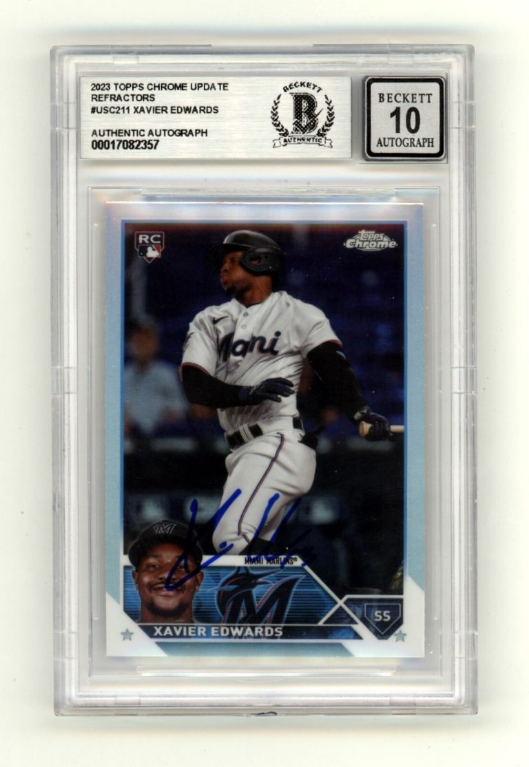 Xavier Edwards 2023 Topps Chrome Update #USC211 Refractor RC Signed BGS 10 Auto