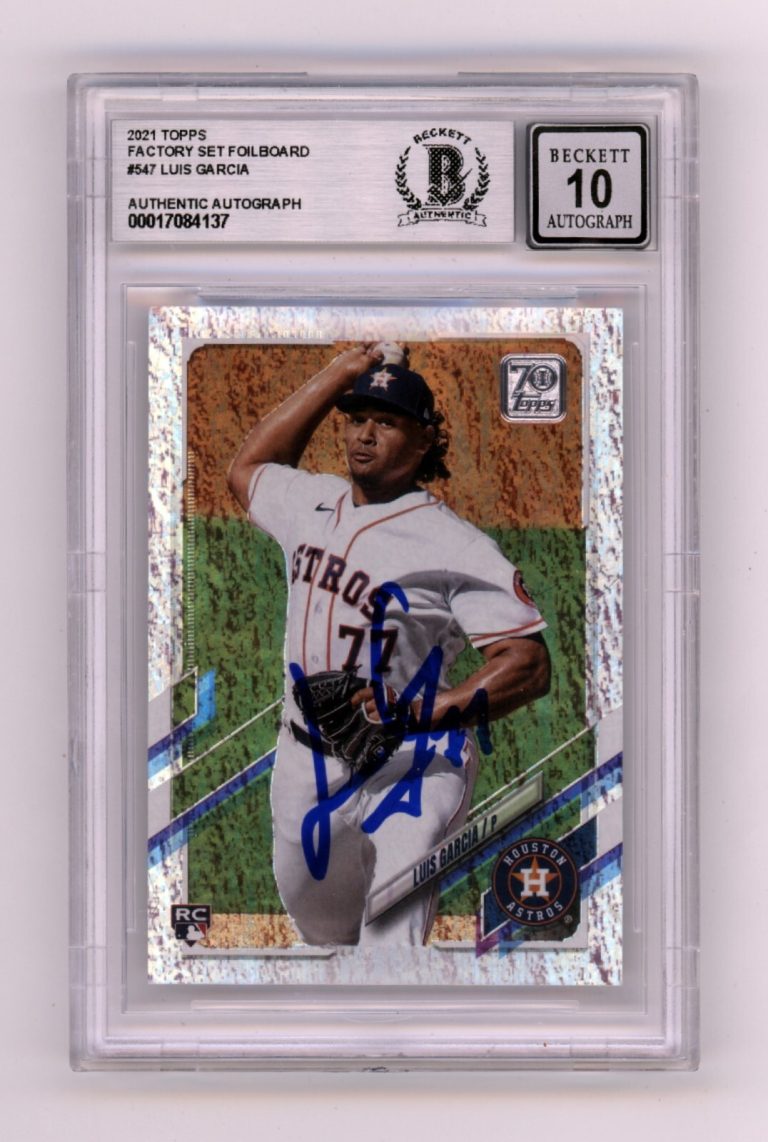 Luis Garcia 2021 Topps Foilboard #547 #/310 Rookie RC Signed BAS BGS 10 Auto