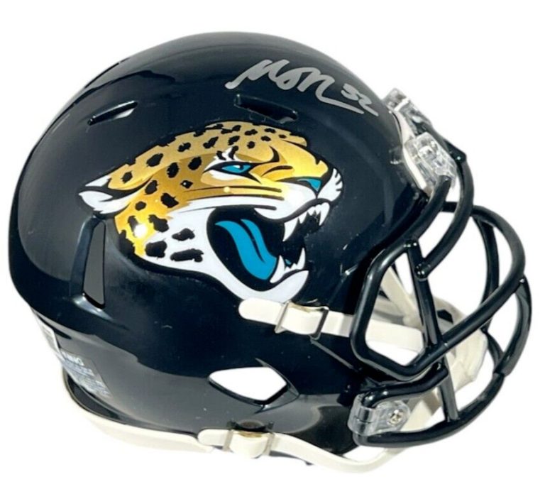 Maurice Jones-Drew Signed Jaguars Speed Mini Helmet Beckett Witness BAS COA