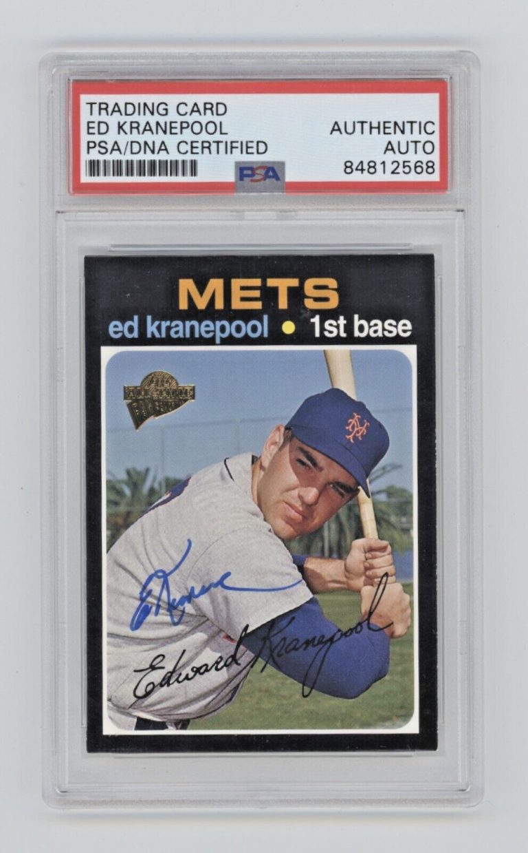 Ed Kranepool 2005 Topps All-Time Fan Favorites 95 Signed PSA Authentic Auto Mets