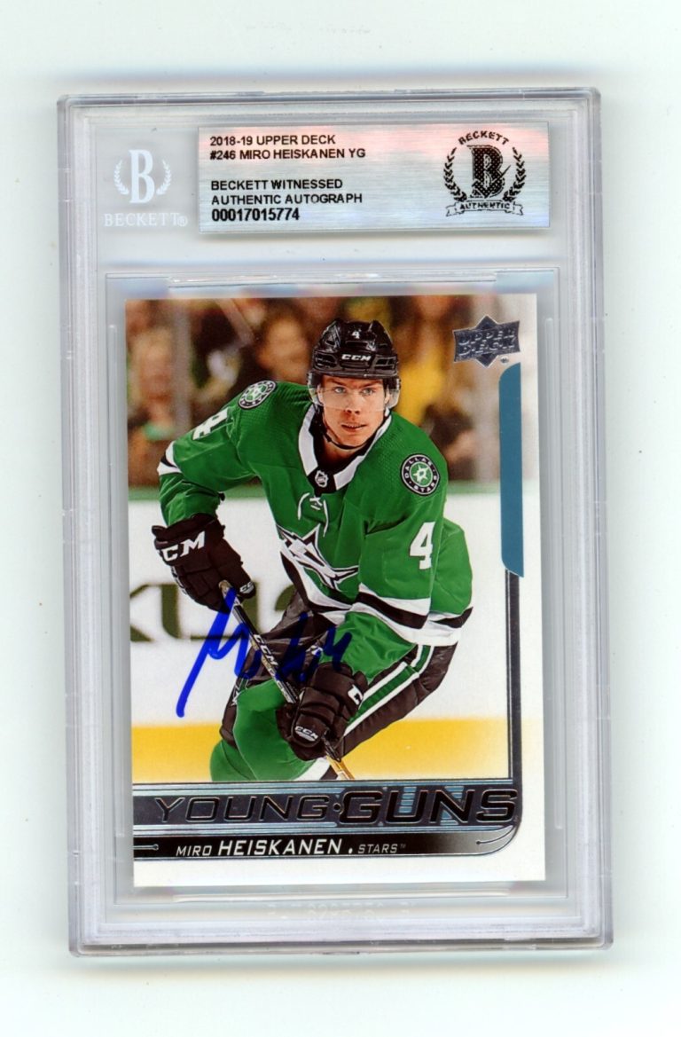Miro Heiskanen 2018-19 Upper Deck Young Guns #246 Rookie RC YG Signed BAS BGS