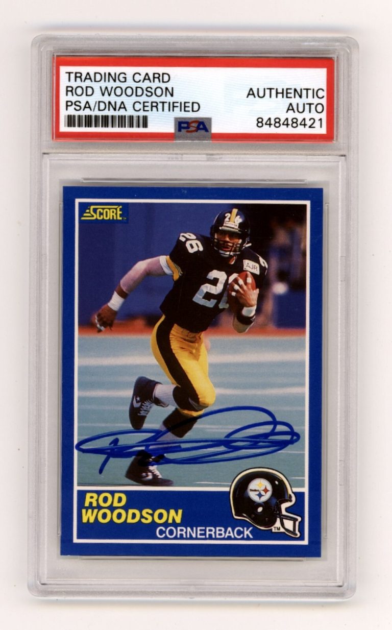 Rod Woodson 1989 Score #78 Rookie RC Signed PSA DNA Authentic Auto Steelers