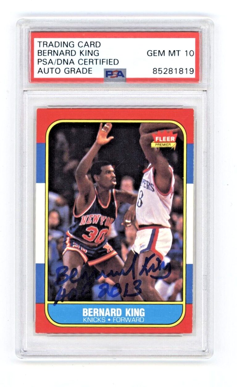 Bernard King 1986-87 Fleer #60 w/ HOF 2013 Inscription Signed PSA 10 Auto