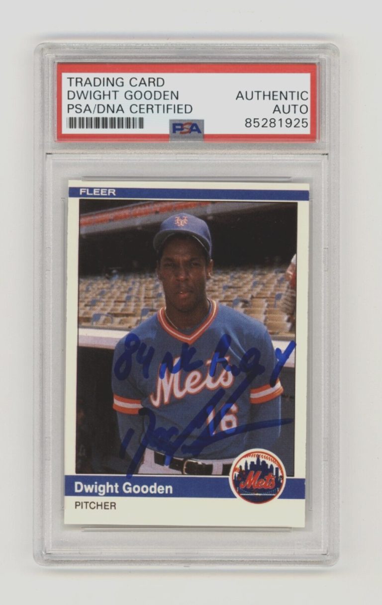 Dwight Doc Gooden 1984 Fleer Update #U-43 Rookie 84 NL ROY Signed PSA DNA Auto