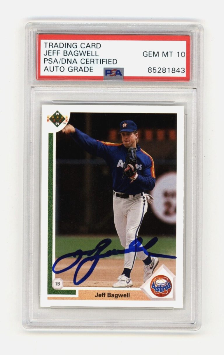 Jeff Bagwell 1991 Upper Deck #755 Rookie Card RC Signed PSA 10 Auto HOF Astros