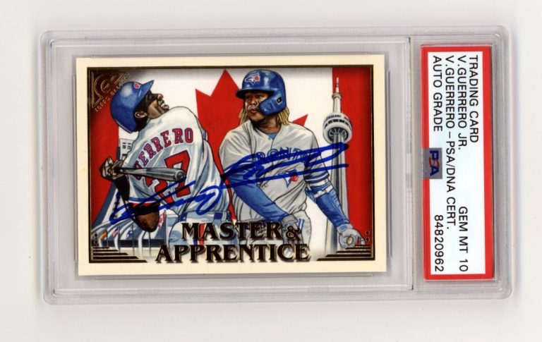 Vladimir Guerrero Jr Sr 2019 Topps Gallery Master Apprentice Signed PSA 10 Auto