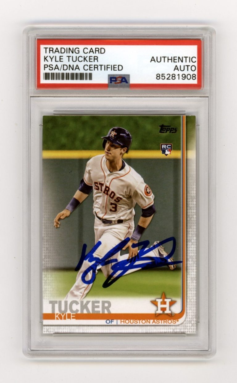 Kyle Tucker 2019 Topps Series 1 #60 Rookie Card RC Signed PSA Auto Astros