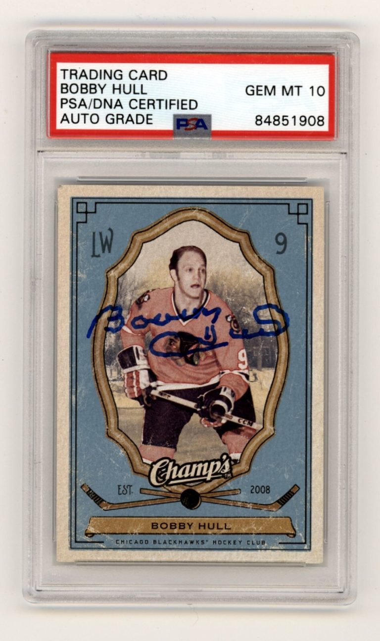 Bobby Hull 2009-10 Upper Deck Champ's #25 Signed PSA 10 Auto Blackhawks HOF