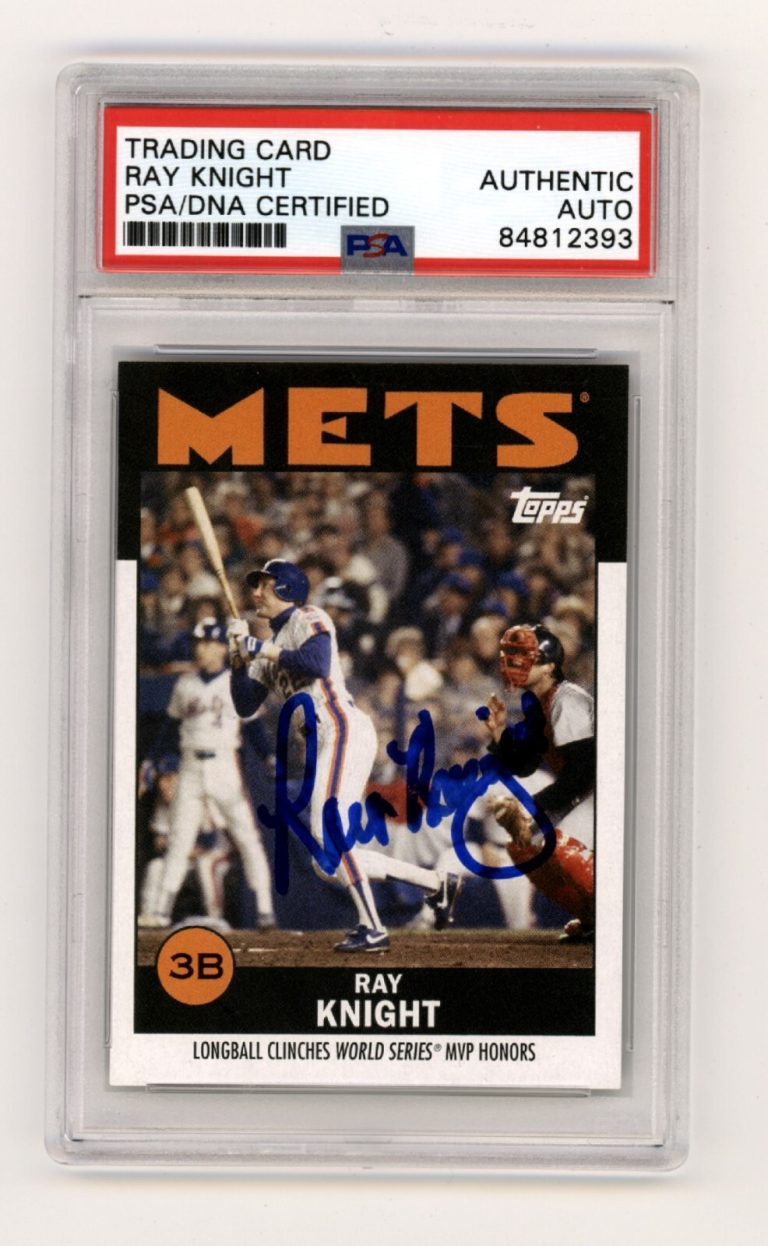 Ray Knight 2021 Topps Once Upon a Time in Queens Color #34 Signed PSA Auto Mets