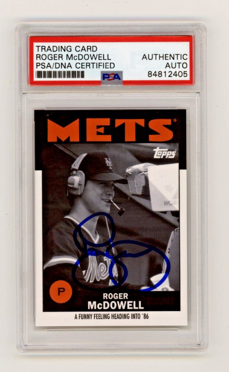 Roger McDowell 2021 Topps Once Upon a Time in Queens B/W #20 Signed PSA Auto