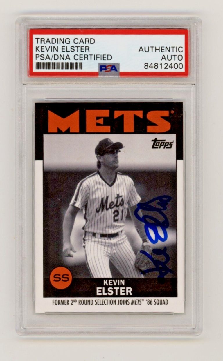 Kevin Elster 2021 Topps Once Upon a Time in Queens B/W #7 Signed PSA Auto Mets