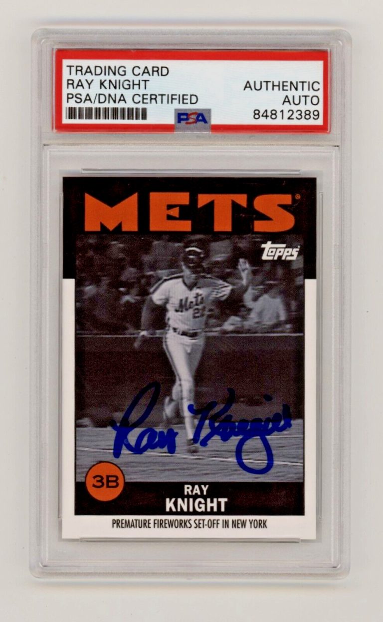 Ray Knight 2021 Topps Once Upon a Time in Queens B/W #14 Signed PSA Auto Mets