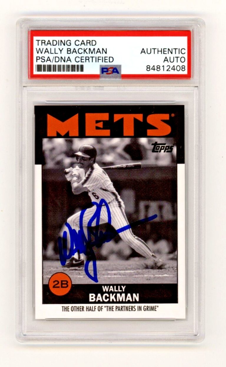 Wally Backman 2021 Topps Once Upon a Time in Queens B/W #2 Signed PSA Auto Mets