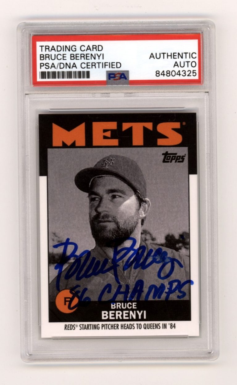 Bruce Berenyi 2021 Topps Once Upon a Time in Queens B/W #3 86 Champs PSA Auto