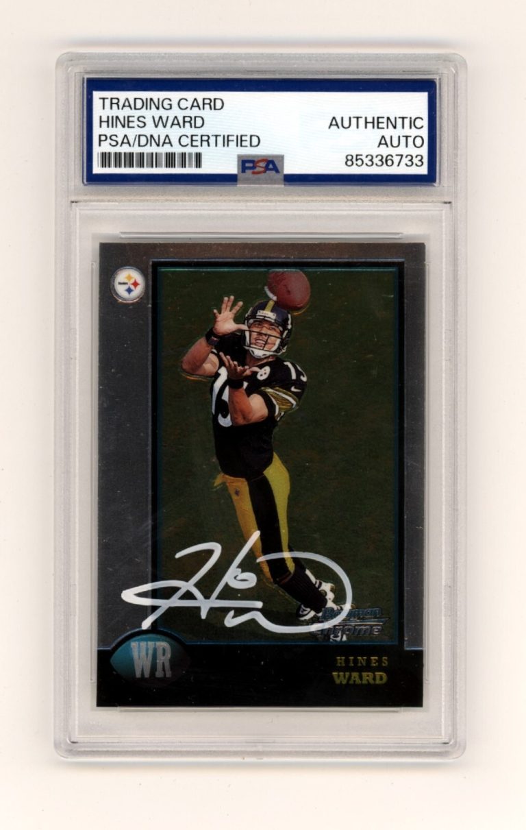 Hines Ward 1998 Bowman Chrome #27 Signed Rookie RC PSA Auto Steelers