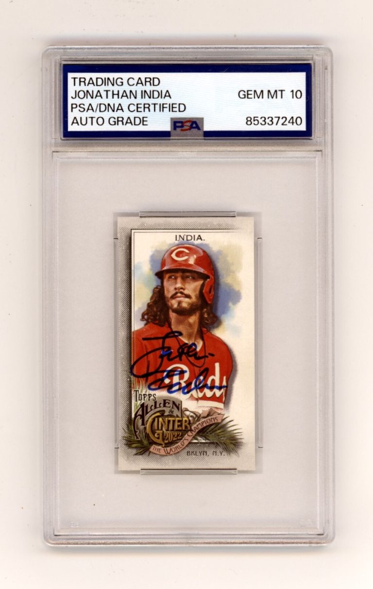 Jonathan India 2022 Topps Allen & Ginter Mini #182 Signed PSA 10 Auto Reds