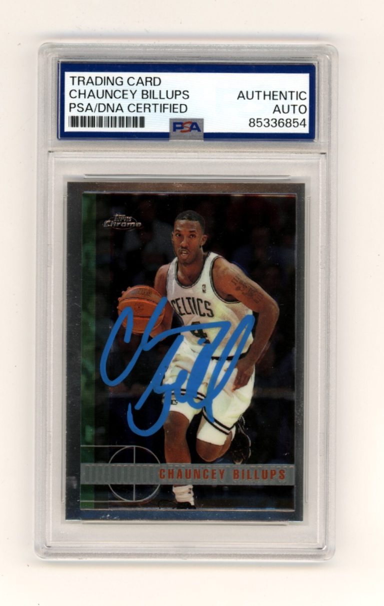 Chauncey Billups 1997-98  Topps Chrome #181 Signed Rookie RC PSA Auto Celtics