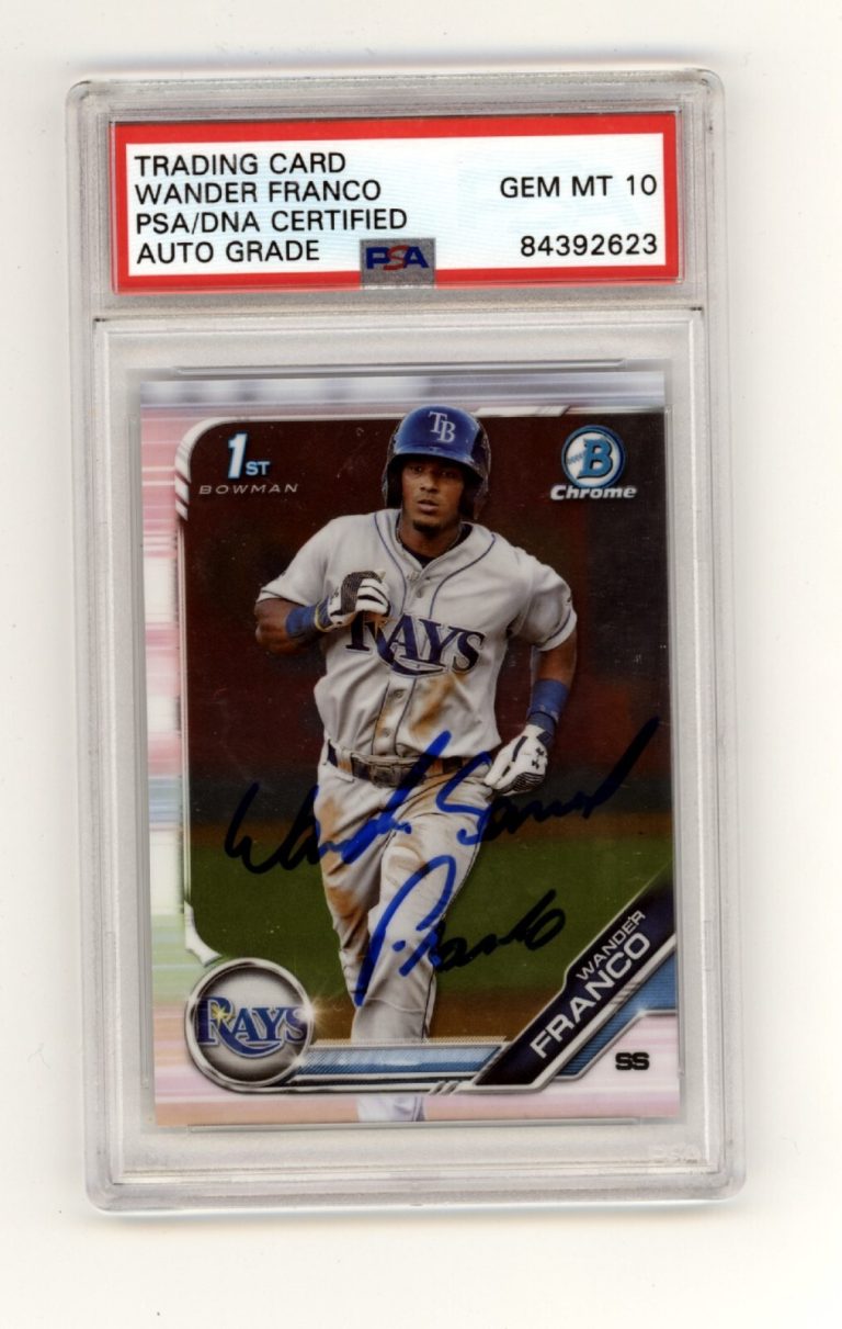 Wander Franco 2019 Bowman Chrome 1st RC Full Name Signed PSA 10 Auto Rays