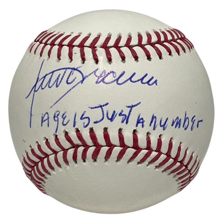 Julio Franco Signed Rawlings ROMLB Baseball w/ Ins Beckett Witness BAS COA