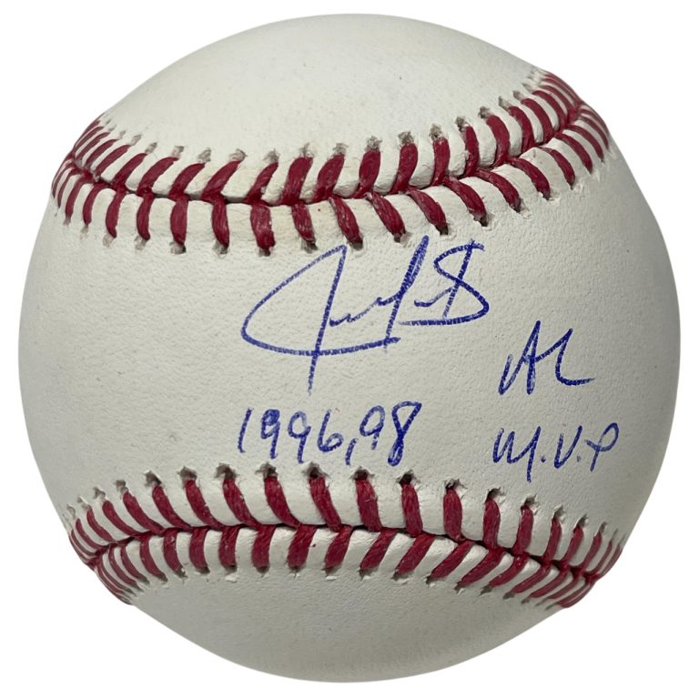 Juan Gonzalez Signed ROMLB Baseball w/ 1996, 98 AL MVP Beckett Witness BAS COA