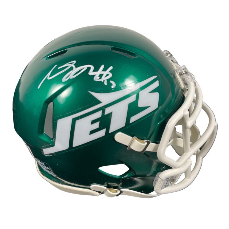 Davante Adams Signed New York Jets Speed Mini Helmet Beckett Witness BAS COA