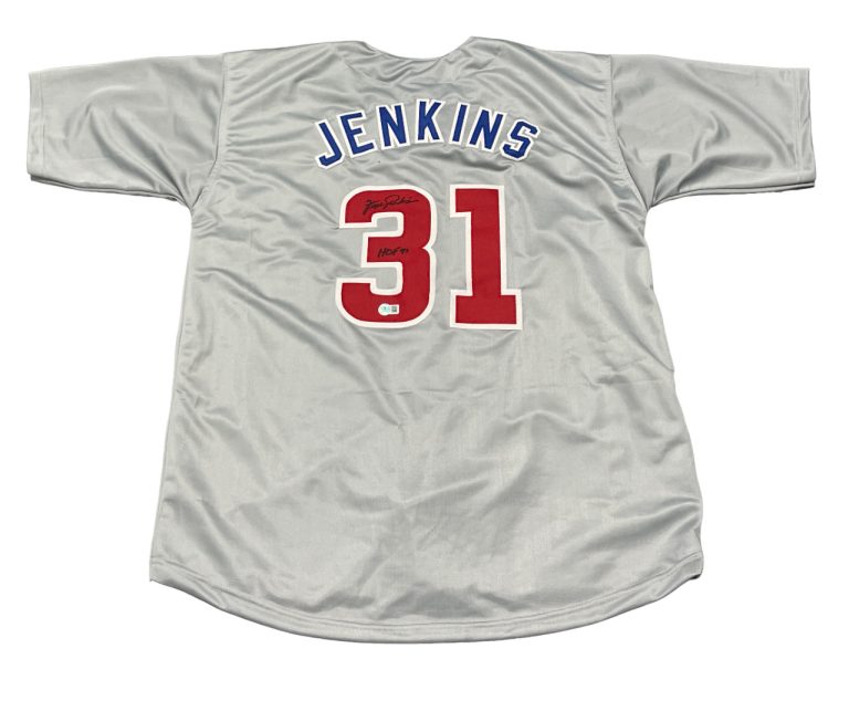 Fergie Jenkins Signed Chicago Cubs Custom Jersey w/ HOF 91 Beckett Wit BAS COA