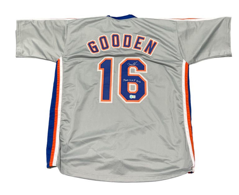 Doc Gooden Signed New York Mets Custom Jersey w/ Mets HOF 2010 Beckett W BAS COA