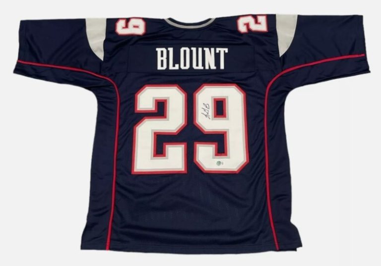 LeGarrette Blount Signed New England Patriots Custom Jersey Beckett BAS COA