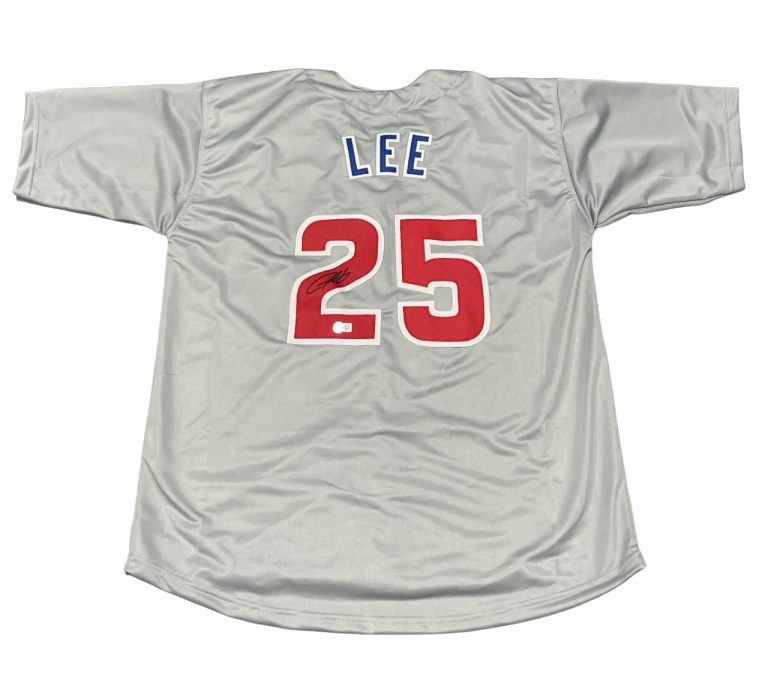 Derrek Lee Signed Chicago Cubs Custom Jersey Beckett Witness BAS COA