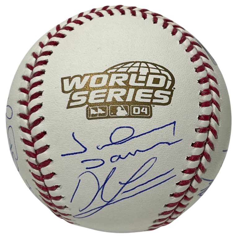 2004 Boston Red Sox Team Signed World Series ROMLB Baseball 11 Sigs BAS COA