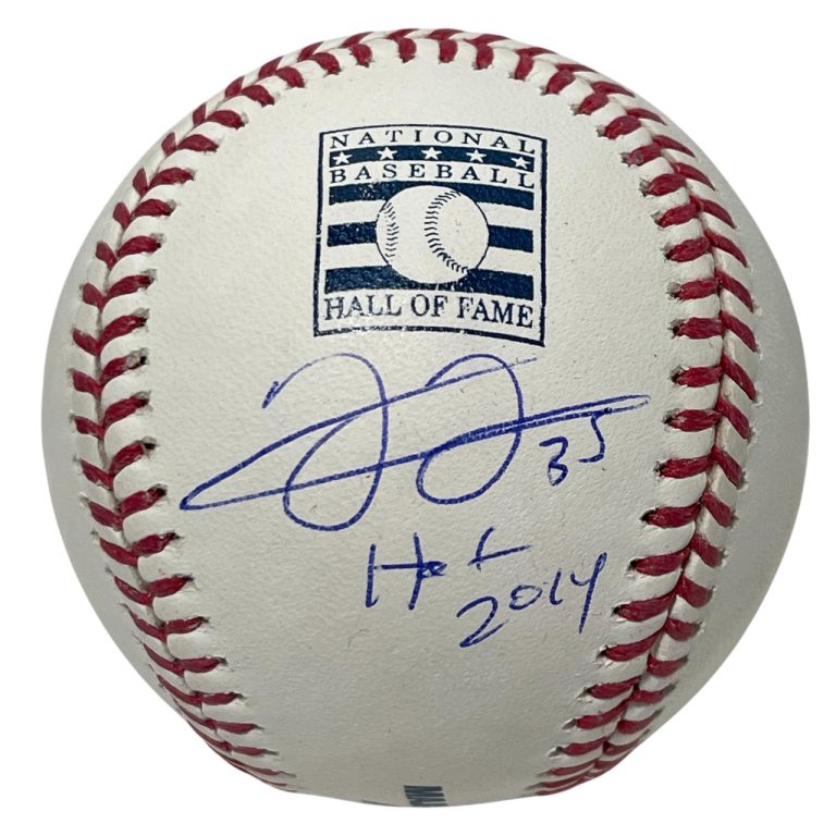 Frank Thomas Signed Auto HOF ROMLB Baseball w/ HOF 2014 Beckett Witness BAS COA