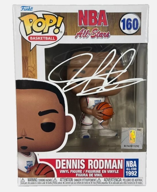 Dennis Rodman Signed Auto Funko Pop 160 All-Star Beckett Witness BAS COA Pistons