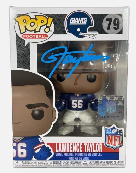 Lawrence Taylor Signed Auto New York Giants Funko Pop #79 Beckett Wit BAS COA
